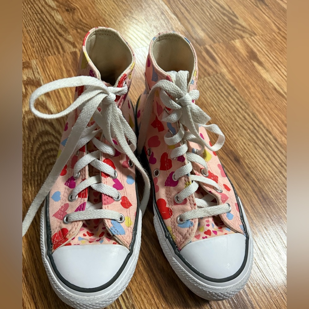 Converse Chuck Taylor All Star Hi Always On Hearts Casual Sneakers Junior Size 4 - Picture 2 of 11